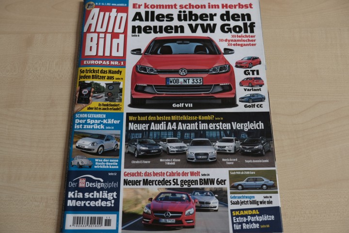 Deckblatt Auto Bild (11/2012)